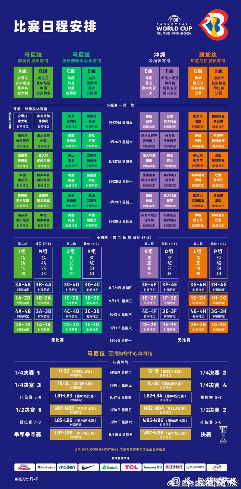 2023世界杯小组赛赛程全解析